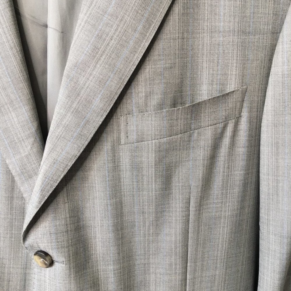 Ermenegildo Zegna Su Misura 15 Mil Mil 15 Gray Three Button Blazer Jacket 56 - Picture 3 of 12